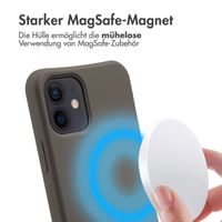 imoshion Color Backcover mit abnehmbarem Handykette und MagSafe Apple iPhone 12 (Pro) - Black Coffee