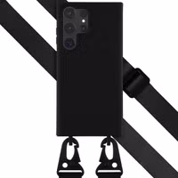 Selencia SilikonHülle mit abnehmbarem Band Samsung Galaxy S23 Ultra - Schwarz