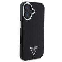 Guess Grained Triangle Case MagSafe Apple iPhone 16 - Schwarz