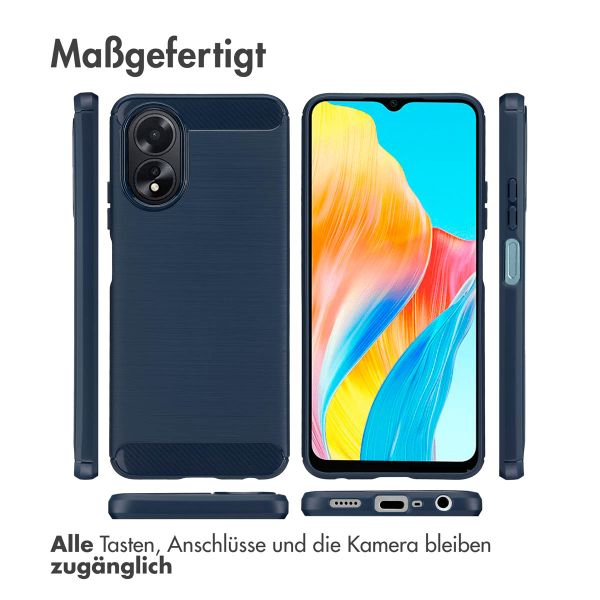 imoshion Brushed Back Cover für das Oppo A18 / Oppo A38 - Dunkelblau