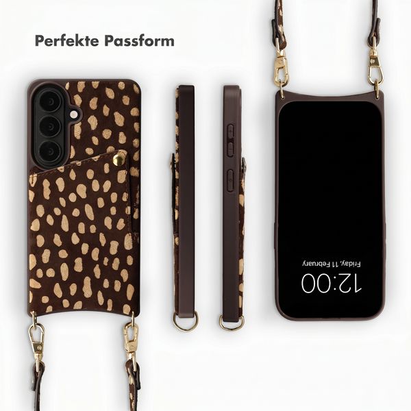 Selencia Nova Echtleder Backcover mit Kartenhalter Samsung Galaxy S26 - Fawn Chic