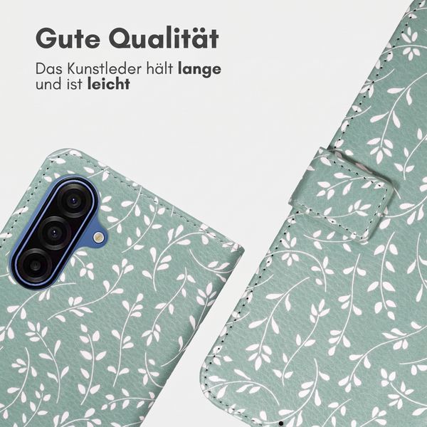 imoshion Design Klapphülle Samsung Galaxy A17 (5G) / (4G) - Smoke Green Flowers