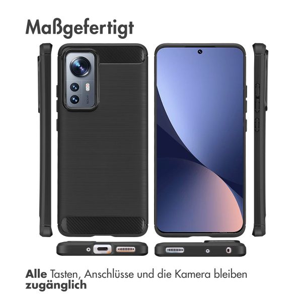 imoshion Brushed Back Cover für das Xiaomi 12 / 12X - Schwarz