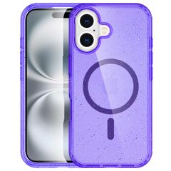 imoshion Sparkle Back Cover mit MagSafe Apple iPhone 16 - Glitzer Violett