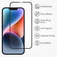 Accezz Vollflächige Schutzfolie aus gehärtetem Glas mit Applikator Apple iPhone 13 / 13 Pro / 14 / 16e