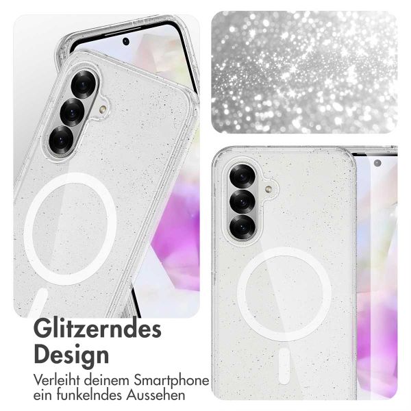 imoshion Glitzer Back Cover mit MagSafe Samsung Galaxy A56 - Glitzer Transparent