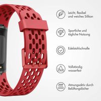 imoshion Silikon Sportarmband mit Löchern für die Fitbit Charge 5 / Charge 6 - Rot