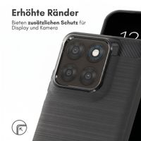 imoshion Brushed Back Cover Motorola Moto G77 - Schwarz