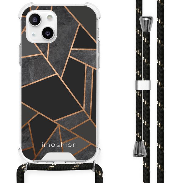 imoshion Design Hülle mit Band für das iPhone 13 Mini - Black Graphic