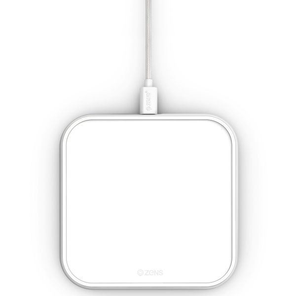 Zens Aluminium Single Wireless Charger - Kabelloses Ladegerät - 10 Watt - Weiß 