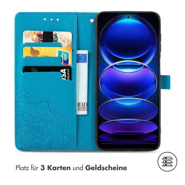 imoshion Mandala Klapphülle Xiaomi Redmi Note 12 - Türkis