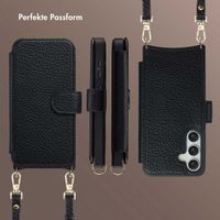 Selencia Riva Bookcase mit MagSafe und Handgelenkband Samsung Galaxy S24 / S25 - Schwarz