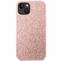 Guess Glitter Flakes Back Cover Apple iPhone 14 - Rosa
