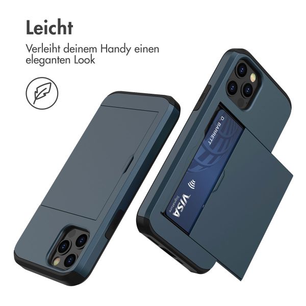 imoshion Backcover mit Kartenfach Apple iPhone 12 (Pro) - Dunkelblau