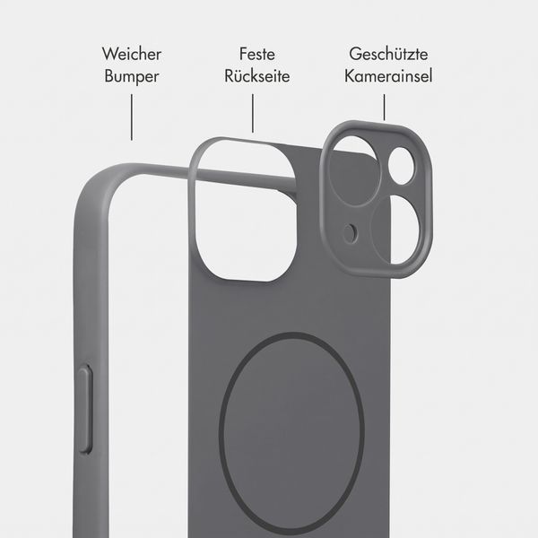 Accezz Grip Backcover mit MagSafe Apple iPhone 15 - Grau