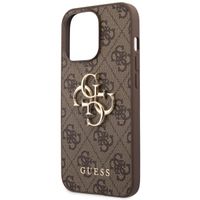 Guess 4G Metal Logo Back Cover Apple iPhone 13 Pro Max - Braun