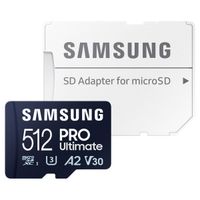 Samsung PRO Ultimate microSD - 512GB - Inklusive SD-Adapter - UHS-I/U3/Full HD/4K UHD