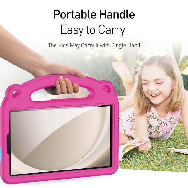 Dux Ducis Kindersichere Panda Schutzhülle mit Ständer Samsung Galaxy Tab A11 Plus / A9 Plus - Rosa