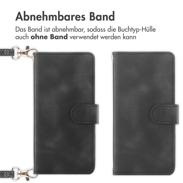 imoshion ﻿Klapphülle mit Kordel für das Apple iPhone SE (2022 / 2020) / 8 / 7 - Schwarz