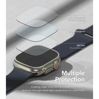 Ringke Bezel Styling + Displayschutz für die Apple Watch Ultra - 49 mm - Knurling Titanium