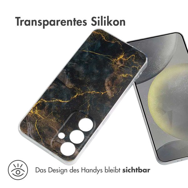 imoshion Design Hülle für das Samsung Galaxy S25 - Black Marble