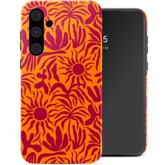 Selencia Vivid Tough Back Cover für das Samsung Galaxy A55 - Tropical Vibes Apricot