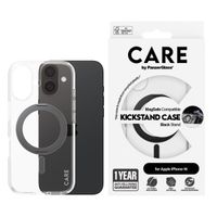 CARE by PanzerGlass Kickstand Case MagSafe für das iPhone 16 - Schwarz