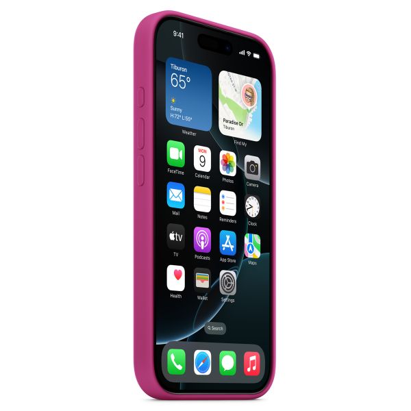 Apple Silikon-Case MagSafe für das iPhone 16 Pro Max - Fuchsia