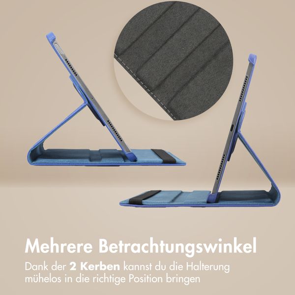 imoshion 360° drehbare Klapphülle Samsung Galaxy Tab S11 Ultra - Dunkelblau