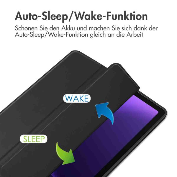 imoshion Trifold Hardcase Klapphülle Samsung Galaxy Tab S9 11.0 Zoll / Tab S10 FE / S9 FE 10.9 Zoll - Schwarz