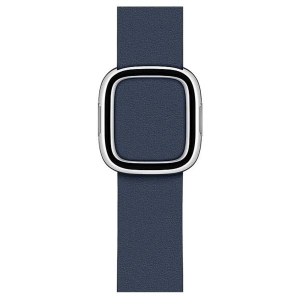 Apple Leather Band Modern Buckle für die Apple Watch Series 1-9 / SE - 38/40/41 mm / Series 10 - 42 mm - Größe L - Deep Sea