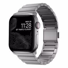 Nomad Titan-Gliederarmband für das  Apple Watch Series 1 t/m 11 / SE / Ultra (44/45/46/49 mm) - Silver