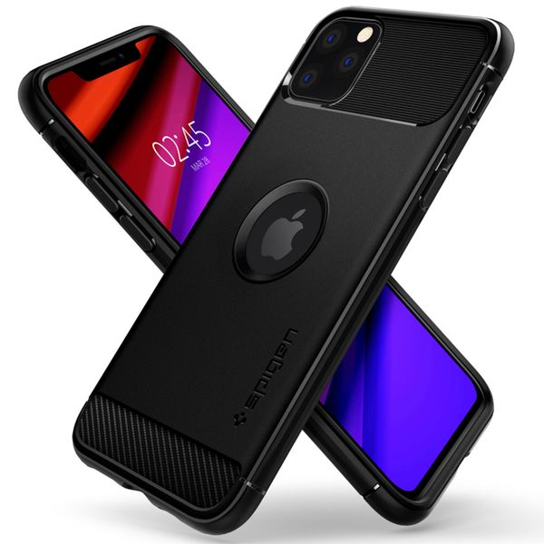 Spigen Rugged Armor Case fürSchwarz iPhone 11 Pro