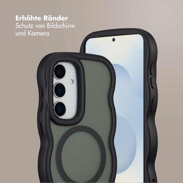 Selencia Wavy Backcover mit MagSafe Samsung Galaxy S24 / S25 - Schwarz