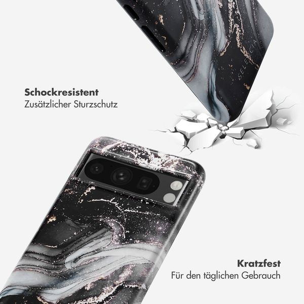 Selencia Vivid Tough Back Cover für das Google Pixel 8 Pro - Chic Marble Black