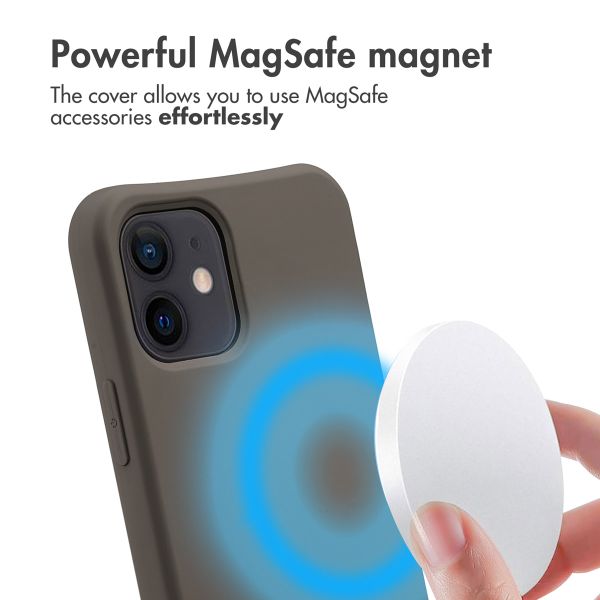 imoshion Color Backcover mit abnehmbarem Handykette und MagSafe Apple iPhone 12 (Pro) - Black Coffee