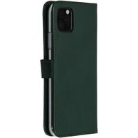 Selencia Echtleder Klapphülle iPhone 11 Pro Max - Grün