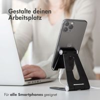 imoshion Handyhalterung für den Schreibtisch für das iPhone 12 Mini - Tablethalter für den Schreibtisch - Verstellbar - Aluminium - Schwarz