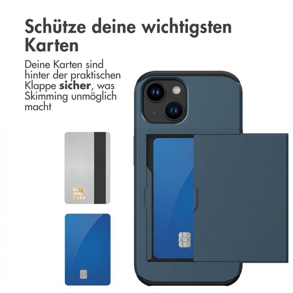 imoshion Backcover mit Kartenfach Apple iPhone 15 - Dunkelblau