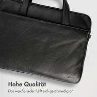 Accezz Leather Laptoptasche 16 Zoll - Schwarz