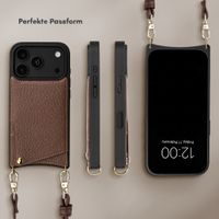 Selencia Nova HandyHülle mit Kordel und Kartenhalter Apple iPhone 18 Pro / 17 Pro - Mocha Brown