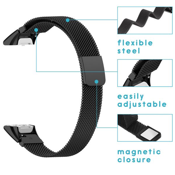 imoshion Magnetisches Milanaise Armband für das  Samsung Galaxy Fit - Schwarz