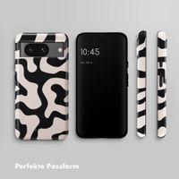 Selencia Vivid Tough Back Cover für das Google Pixel 8 - Art Wave Black