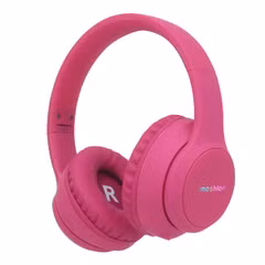 imoshion Kabellose Kinderkopfhörer LED Light - Dezibelbegrenzer - Mit AUX-Kabel - Hot Pink