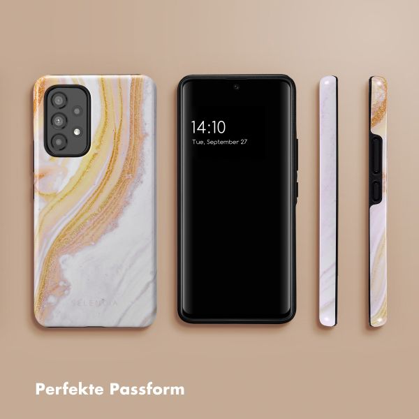 Selencia Vivid Tough Back Cover für das Samsung Galaxy A53 - Chic Marble Gold