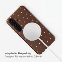 Selencia Vivid Rückabdeckung mit MagSafe Samsung Galaxy S25 - Happy Dots Chocolate