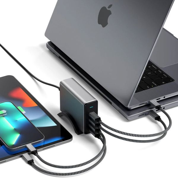 Satechi USB-C 4-Port 140 Watt GaN-Ladegerät | Tischladegerät - Space Grau