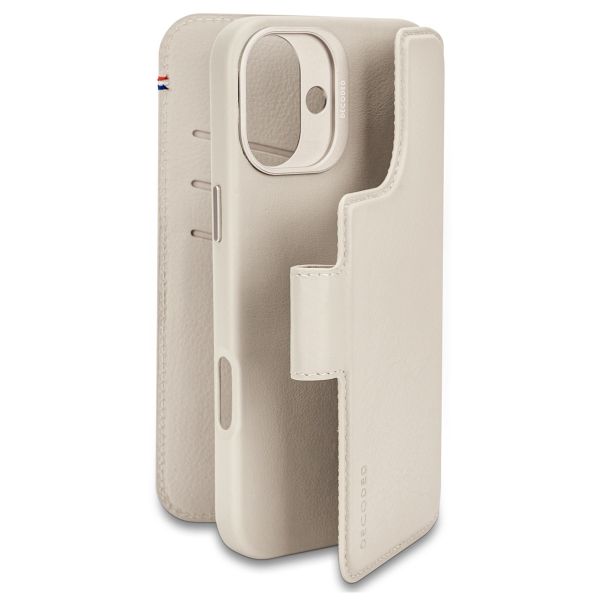 Decoded 2 in 1 Leather Klapphülle MagSafe Apple iPhone 16 Plus - Clay