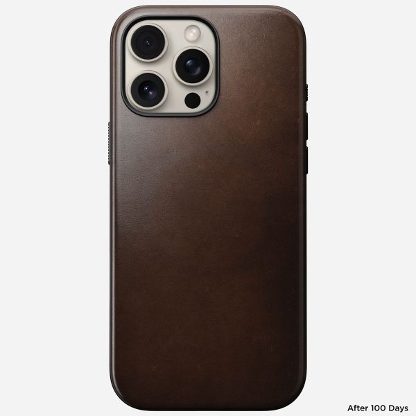 Nomad Modern Horween Leather Case für das iPhone 16 Pro Max - Rustic Brown