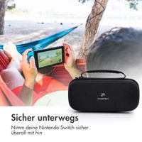 imoshion Schale Nintendo Switch mit Reißverschlusstasche - Hülle Nintendo Switch (OLED) mit Griff - Schwarz